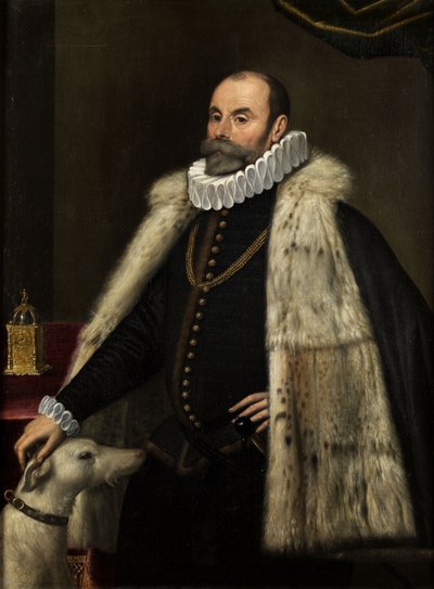 Portrét šlechtice se psem od Giovanni Paolo Cavagna